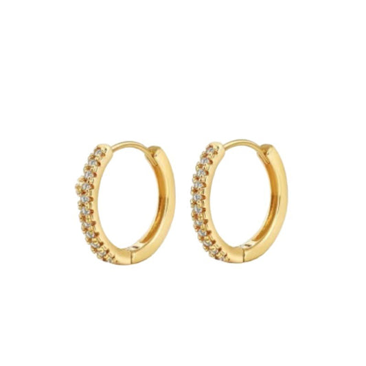 ✨ Minimalist Sparkling Hoop Earrings – Modern Elegance ✨