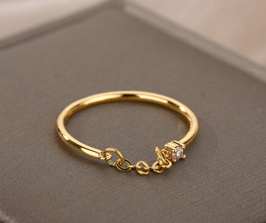 ✨ Minimalist Chain Link Ring – Delicate & Chic ✨
