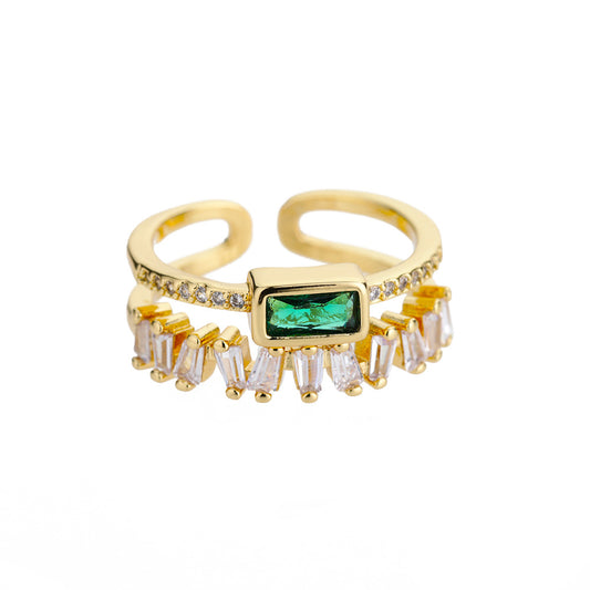 💚 Green Statement Ring – Bold & Elegant 💚