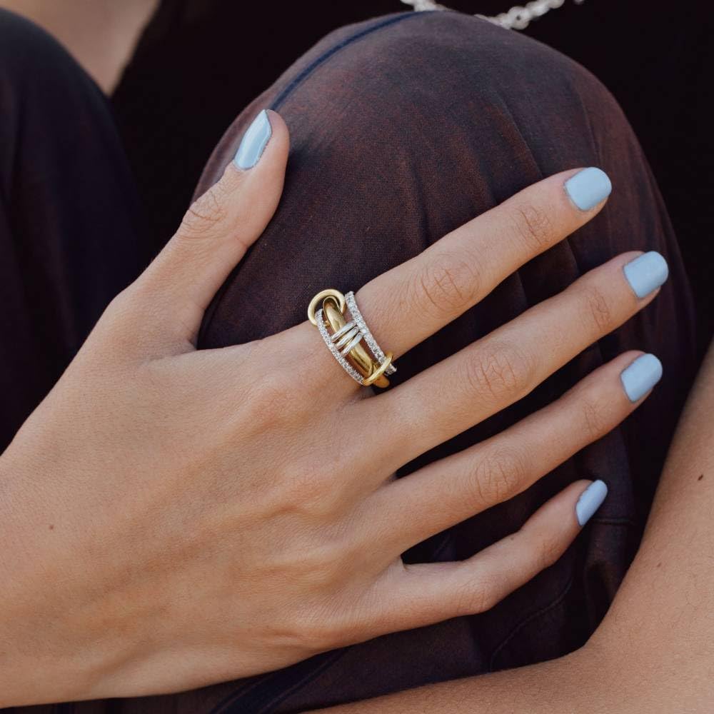 ✨Radiant Dual-Tone Crystal Ring✨