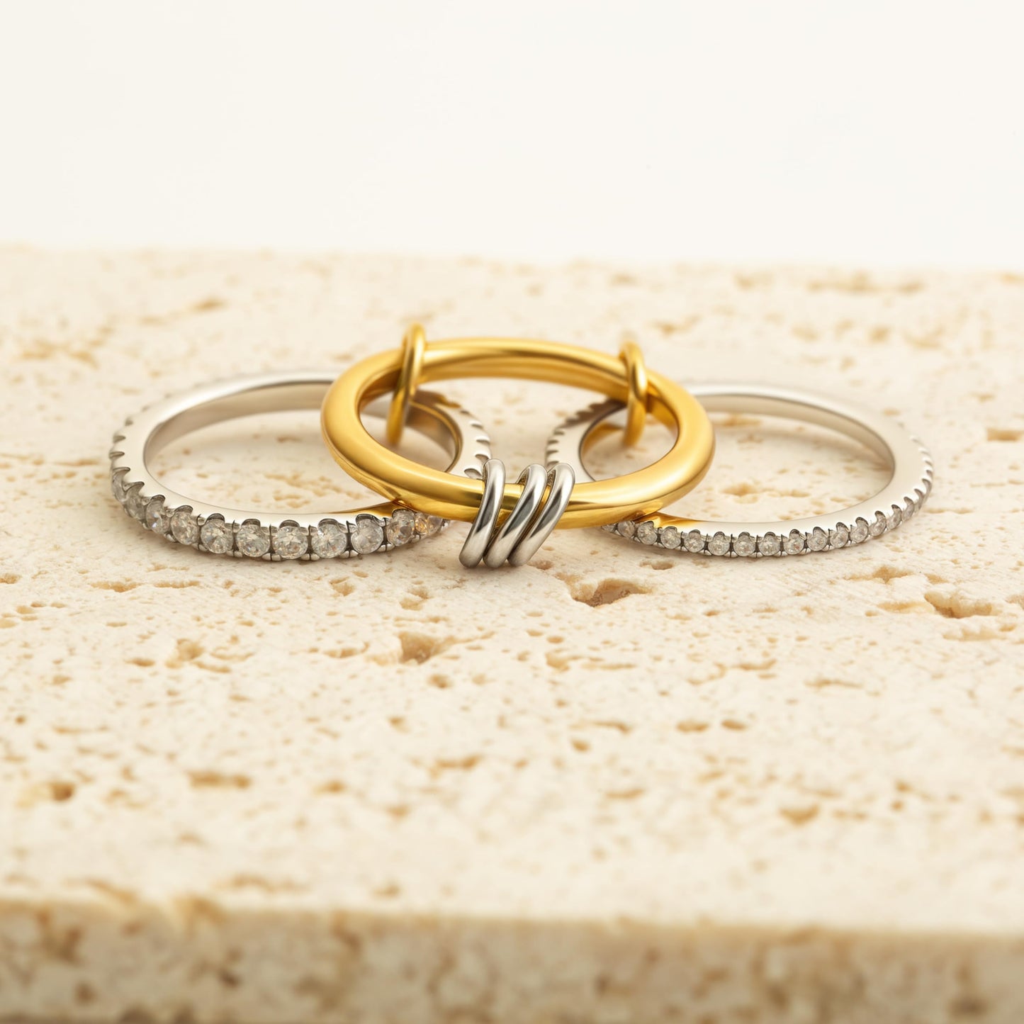 ✨Radiant Dual-Tone Crystal Ring✨