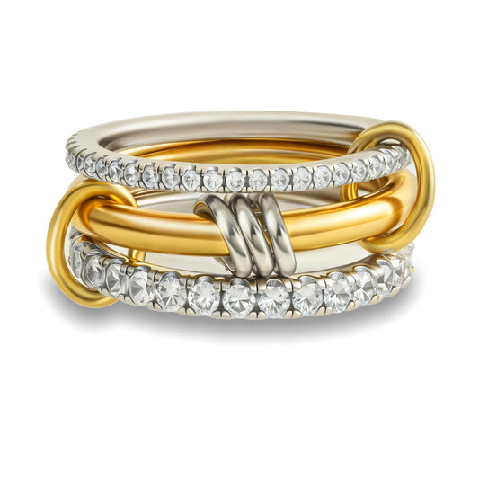 ✨Radiant Dual-Tone Crystal Ring✨